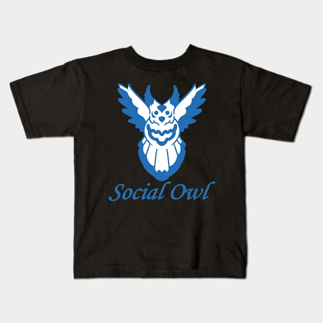 Social Owl Kids T-Shirt by SoraLorr